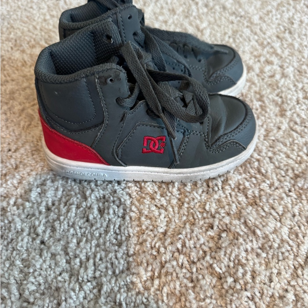 DC Kids Sneakers - Black with Red Accents